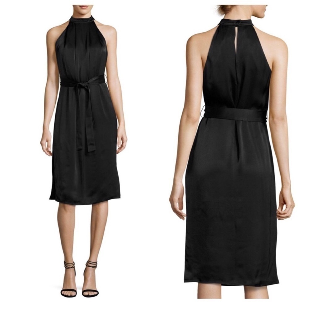 NWT C/MEO Black Can't Resist Pleated Silky Dress size L - Picture 9 of 9